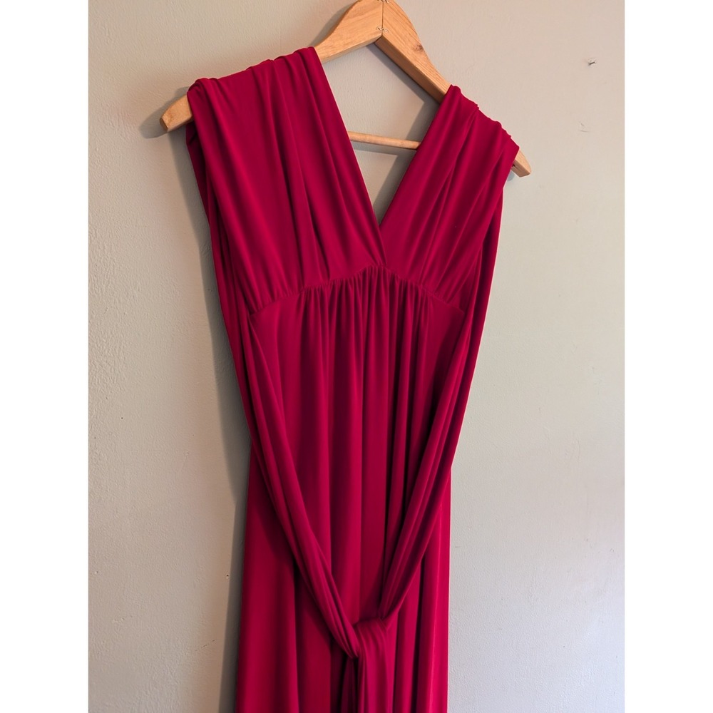 Vintage Red Infinity Dress Convertible Transformer Maxi Multi Way Bridesmaid - Picture 13 of 16